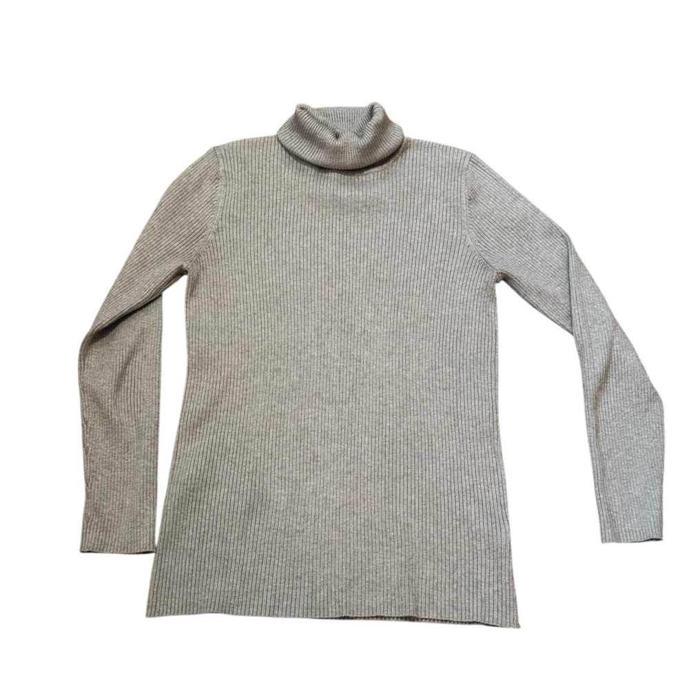 Joseph Women's Ribbed Tan Turtleneck Sweater